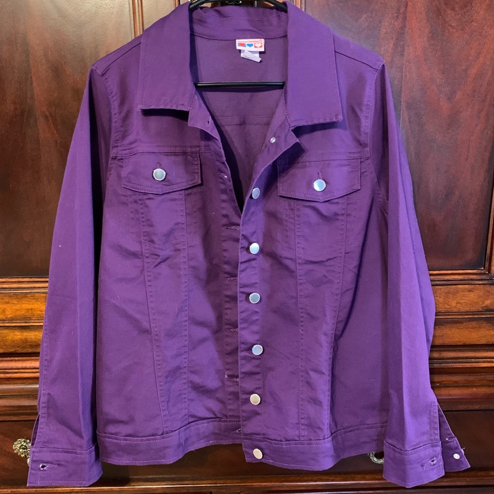 American Sweetheart - Purple Denim Jacket